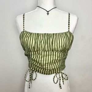 urban outfitters green striped tank top